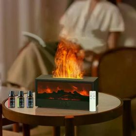 Desktop Fireplace with Atmosphere Light - Portable Simulation Fireplace Heater for Bedroom, Home, Office Decorations - Creative