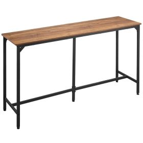 VEVOR Bar Table, 1PCS 53″ Kitchen Bar Table, Tall Dining Tables with Rounded Edge, Rectangular High Top Kitchen Tables for Balcony, Living Room