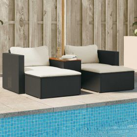 Garden Sofa Set Black, Cream White