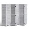 VEVOR Wood Room Divider, 6 Panel Wood Folding Privacy Screen, 66.9 Inches Tall Indoor Louvered Wooden Partition, Portable Decoration Screen