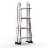 VEVOR Telescoping Ladder A Frame, 15.5 FT Compact Aluminum Extension Ladder, Multi-Function Portable Collapsible RV Ladder