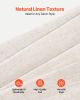 VEVOR Natural Linen Curtains, 52 x 84 inch 2 Panels Set, Semi Sheer Light Filtering Flax Textured Linen Drapes, Rod Pocket Back Tab Design
