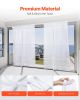 VEVOR Sheer Curtains, 84 inches Long, 2 Panels Set Sheer White Curtains, Each 42" W x 84" L, Dual Rod Pocket Installation