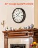 VEVOR Wall Clock, 20 in Wall Clock Roman Numerals, Battery Operated Non Ticking Silent Classic Decorative Round Clocks