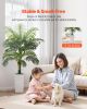 VEVOR Artificial Areca Palm Tree 5 ft, Fake Palm Tropical Plants with White Tall Planter, Faux Floor Silk Plant in Pot