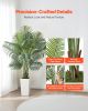 VEVOR Artificial Areca Palm Tree 6 ft, Fake Palm Tropical Plants with White Tall Planter, Faux Floor Silk Plant in Pot